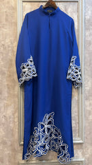 Royal Blue Embroidered Two Pc