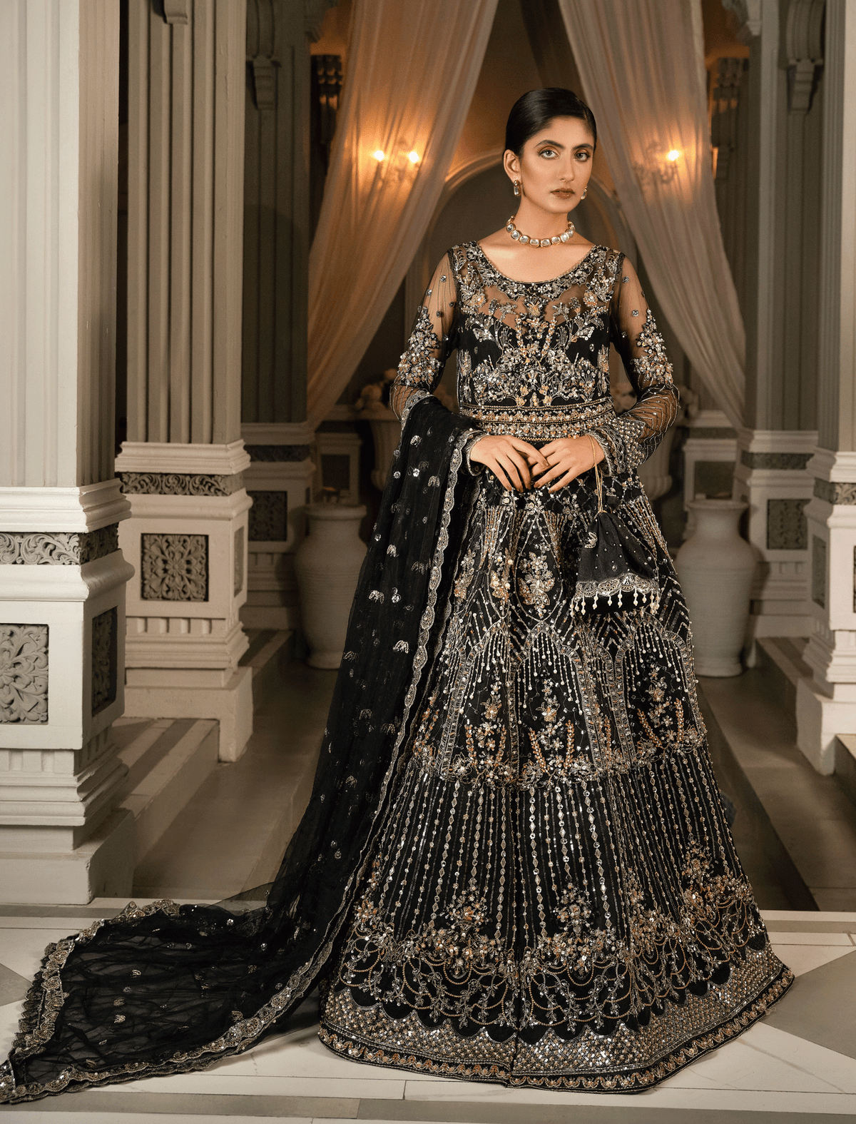 RAQS ( Black Lehenga Choli) with Massive Discount – Noorangi – Net