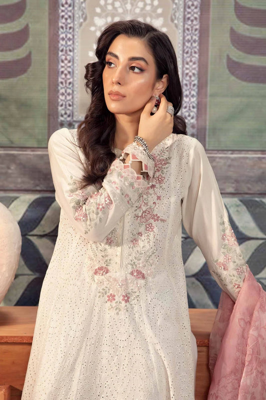 Mahpara 3 Piece Embroidered Dhanak(winter) Suit