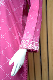 2 Piece – Cambric Suit – Paste Printed – Noorangi – Cambric – Chiffon
