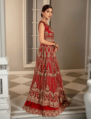 QALB ( Red Lehenga & Choli ) BIG Discount – Noorangi – Net