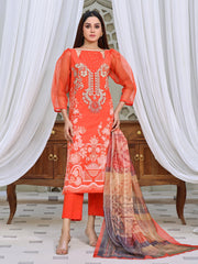 Tangerine | 3-Piece Suit | Lawn | Unstitched