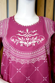 2 Piece – Cambric Suit – Paste Printed – Noorangi – Cambric – Chiffon