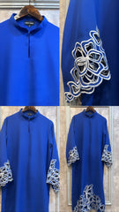 Royal Blue Embroidered Two Pc