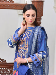 Berry Blue | 3-Piece Suit | Lawn | Unstitched