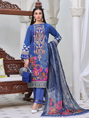 Berry Blue | 3-Piece Suit | Lawn | Unstitched