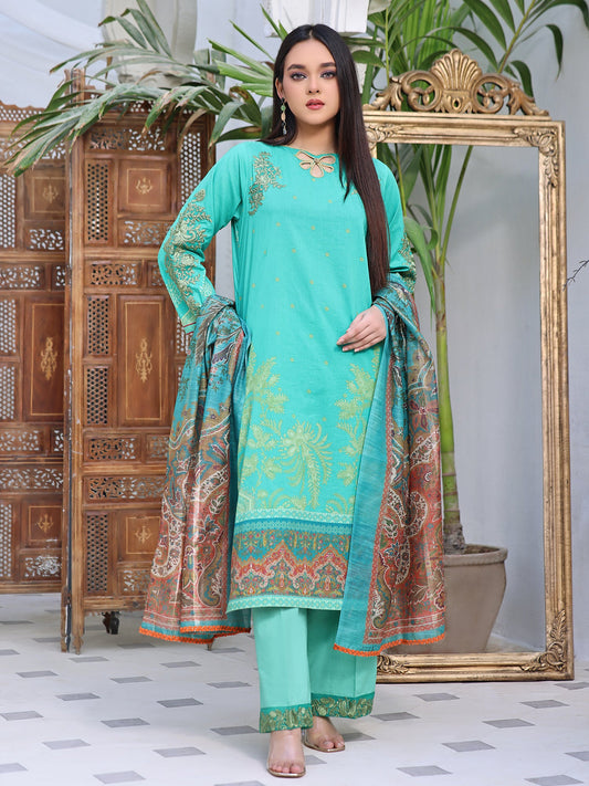 Sea Floral | 3-Piece Suit | Lawn | Unstitched