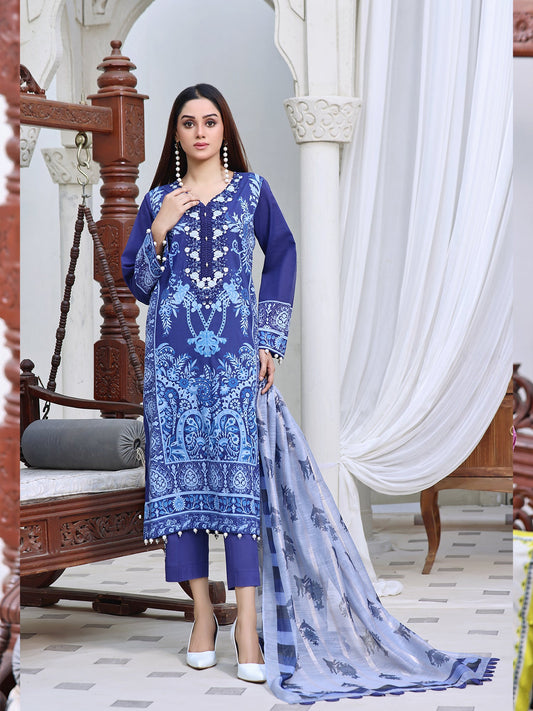 Blue Ocean | 3-Piece Suit | Lawn | Unstitched