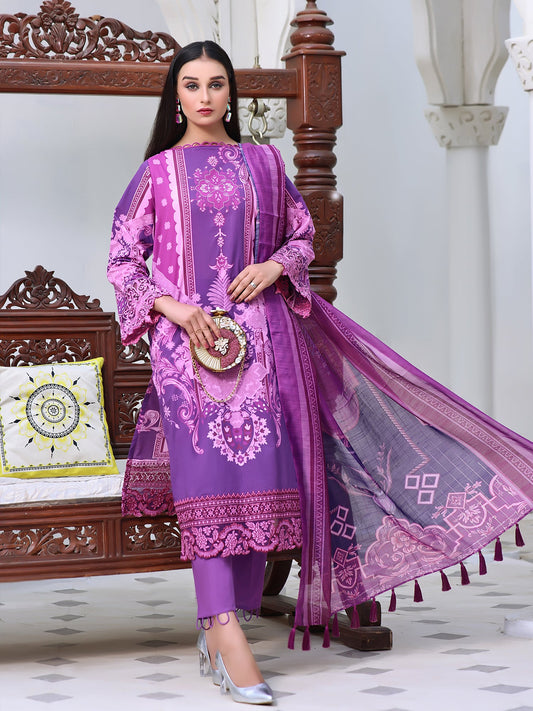 Violet | 3-Piece Suit | Lawn | Unstitched