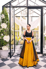 ELANOR (UNSTITCHED) – NOORANGI – RAW SILK – LEHNGA