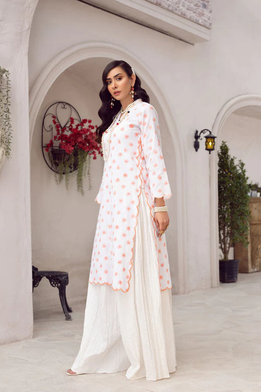 White Sparkle Chikankari – Noorangi – Lawn