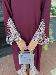 Burgundy Embroidered Two Pc