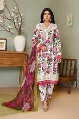 MB2 3PC PRINTED & EMBROIDERED DRESS 60% OFF