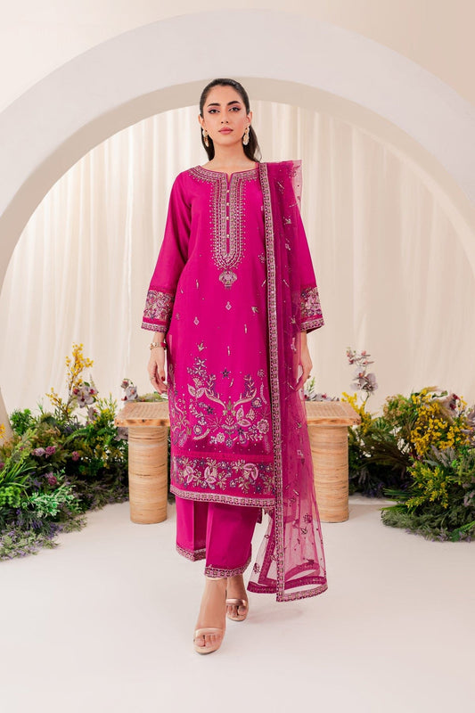 PINK PUNCH 3-PC LAWN EMBROIDERED