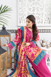 Anabi - Shocking pink - NOORANGI - LAWN COLLECTION 2022 noorangi
