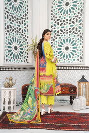Dhaani - Parrot Green - SHAAD BY NOORANGI - LAWN COLLECTION 2022 noorangi
