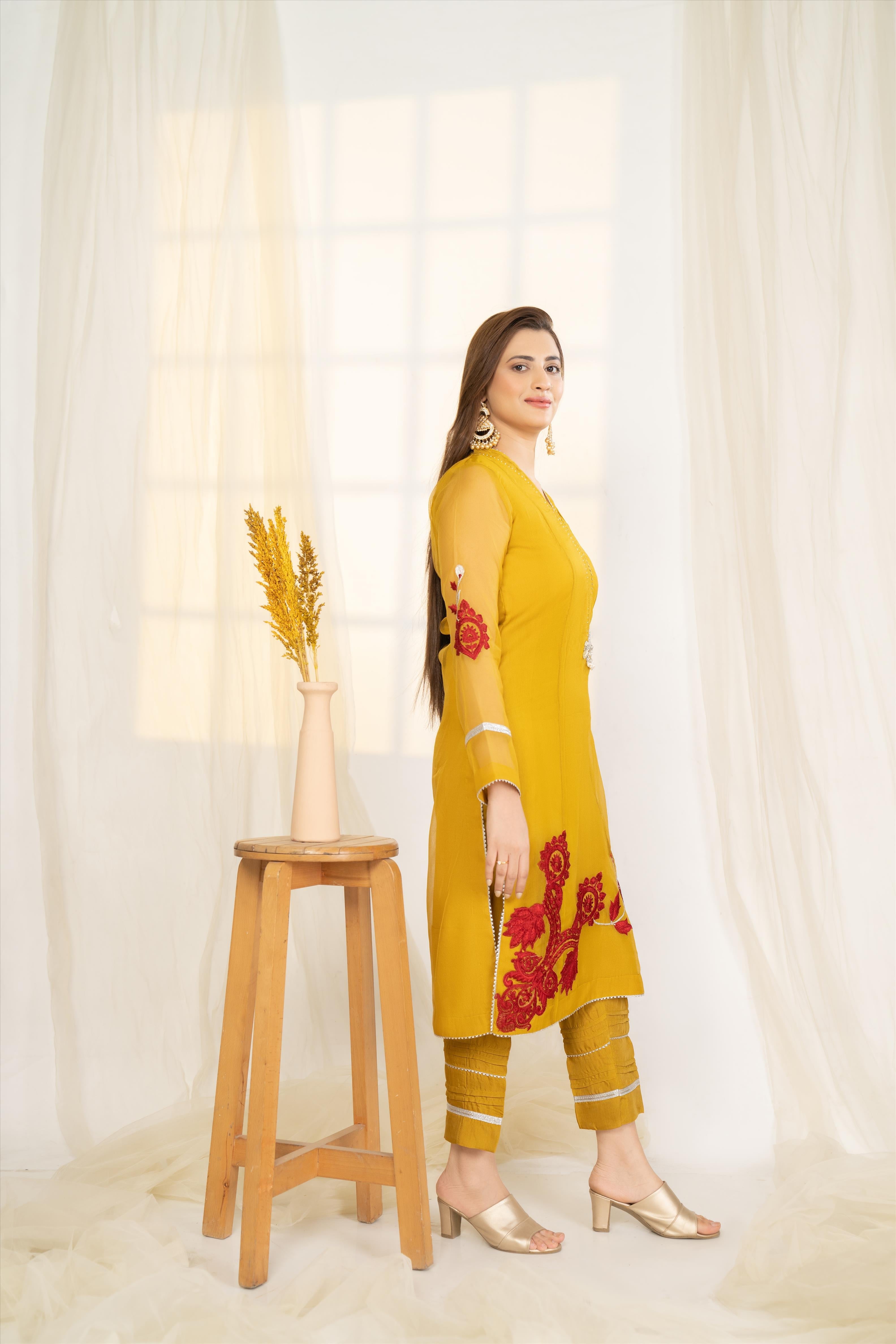 Mustard Hue - Winter Festive Collection 2022 By Noorangi noorangi